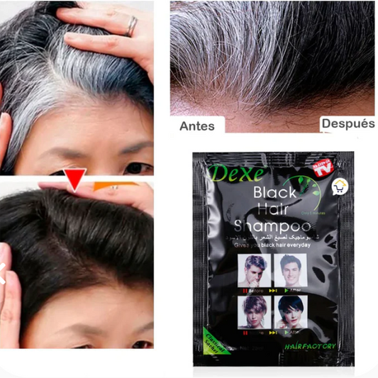 SHAMPOO 3 EN 1 CUBRE CANAS SIN QUIMICOS(ORIGINAL)🔥CAJAx10 Sobres🔥